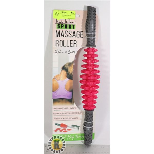 NEW NICOLE MILLER SPORTS MASSAGE ROLLER