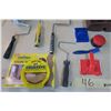 Image 2 : Paint Supplies - 3X Roller Cages, Wall Roller Set, Tray, Frog Tape and Other