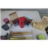 Image 3 : Bundle of Candles - 5 Small Bokes, 2 Small Sets, 1 Holder and 6 Glass Holders