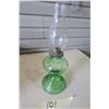 Image 1 : Green Glass Oil Lamp