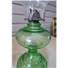 Image 3 : Green Glass Oil Lamp