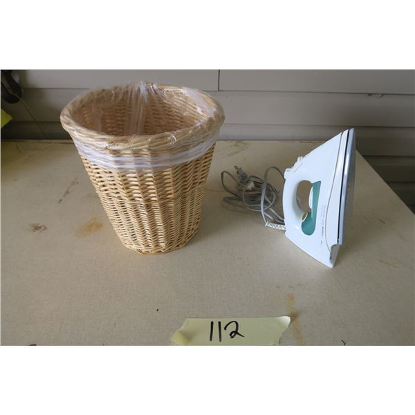 Waste Basket and Clothes Iron