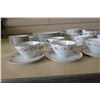Image 2 : China Dish Set - 8X Dishes, Saucers, Small Plates, Bowls - 7 cups, Milk and Sugar, Large Bowl and Pl