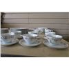 Image 3 : China Dish Set - 8X Dishes, Saucers, Small Plates, Bowls - 7 cups, Milk and Sugar, Large Bowl and Pl