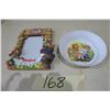 Image 1 : Winnie the Pooh Plastic Bowl and Disney Splash Mountain Picture Fame