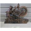 Image 1 : Woman with Spinning Wheel Decorative Wall Hanging Scene