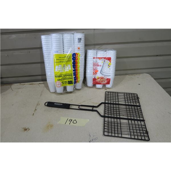 Grillpro BBQ Hand Griller and 2+ Packages of Insulated Cups