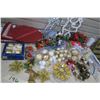 Image 1 : Xmas Bundle - 3 Tree Stars, 2 LED Stand-ups, 3 Bags and 1 Box of Hanging Ornaments, 30 Table Mats, M