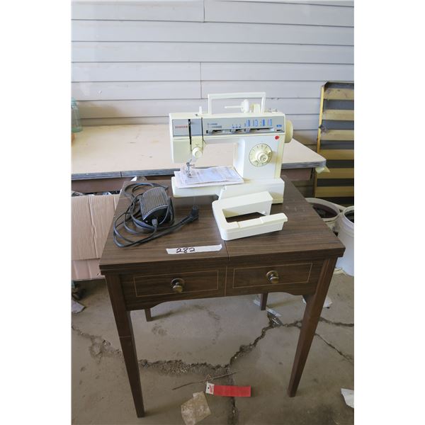 Singer Sewing Machine and Base