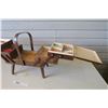 Image 2 : Folding Wood Storage Box with Sewing Materials