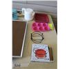 Image 3 : Kitchen Items - Heat Plate, Bowls, Egg Cups, Electric Kettle, Coffee Jar, Silicone Molds and Serving