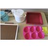 Image 4 : Kitchen Items - Heat Plate, Bowls, Egg Cups, Electric Kettle, Coffee Jar, Silicone Molds and Serving