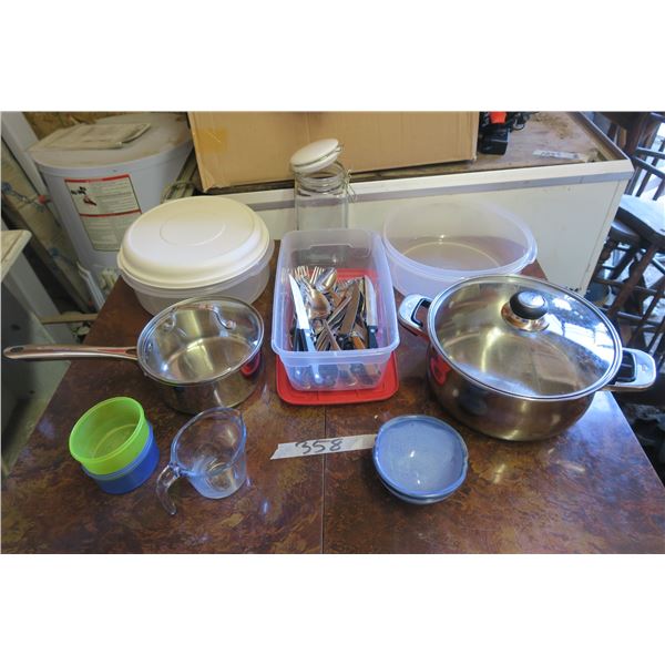 Kitchen Items - Cuisinart Stainless Steel Pot and Oneda Pot, Utensils/Knives and other Kitchen Items