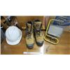Image 1 : Work Shoes Size 10.5 Aggressor, Hard Hat and Work Light