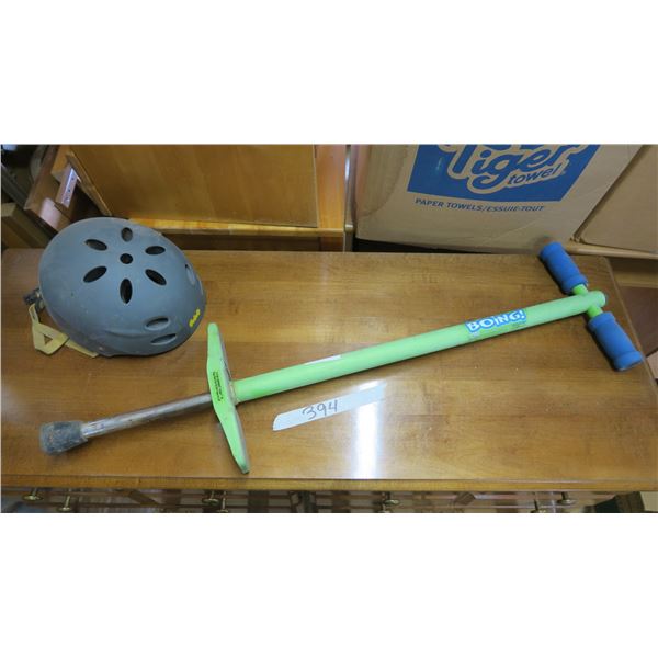 Boing Pogo Stick and Helmet