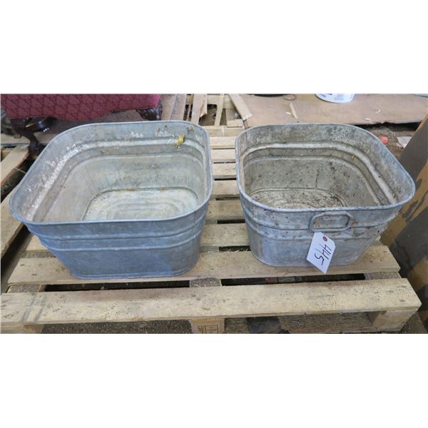 Galvanized Tubs - 1.5'X1.5' and 2'X2'