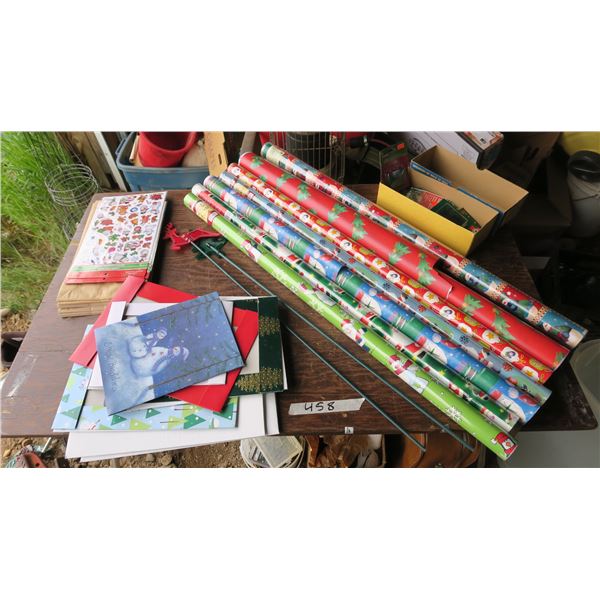 Lot of Xmas Gift Wrap, Boxes and other