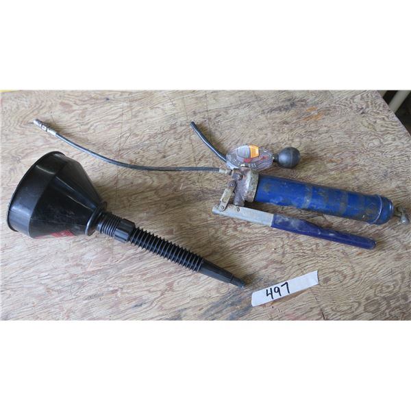 Funnel, Antifreeze Tester and Grease Gun