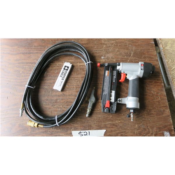 Porter Cable  Nail Gun, Air Hose With Fittings and Nails