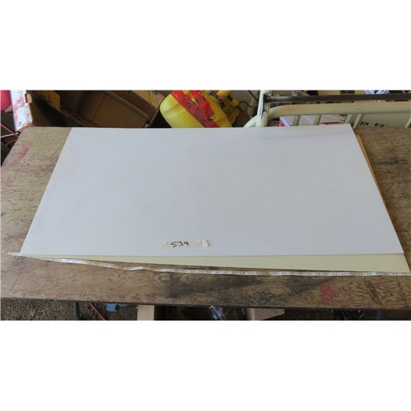 24"X48" Plastic Boards X2, 21.5"X24" 4X Hard Plastic Board and 42.5"X8"X3/8" White Plastic Board