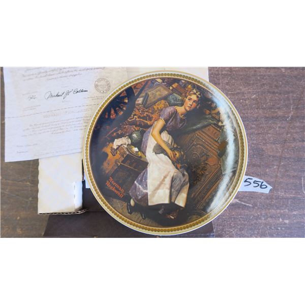 Knowle's Collector's Plates - Official Norman Rockwell Collection - Dreaming in the Attic