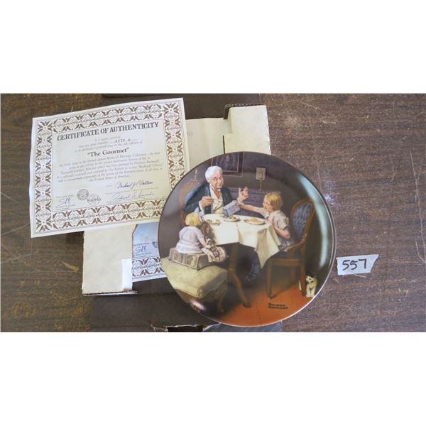 Knowle's Collector's Plates - Official Norman Rockwell Collection - The Gourmet