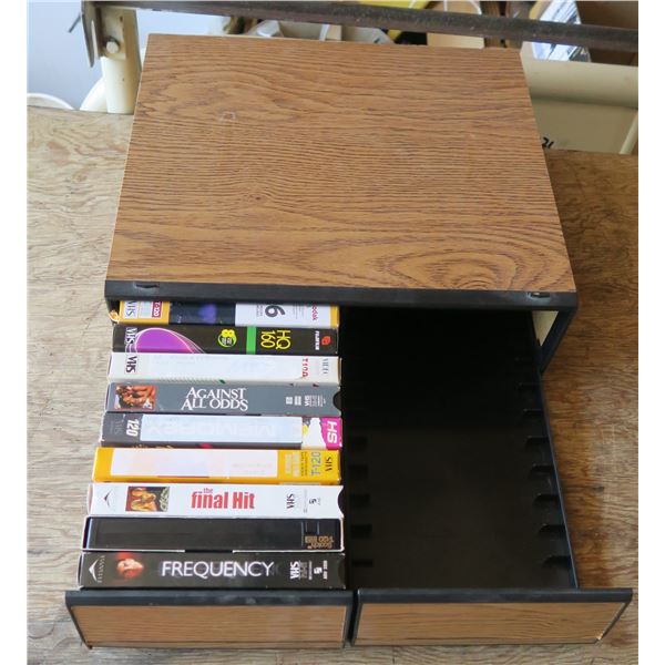 VHS Drawer System with Tapes and 2 Movies