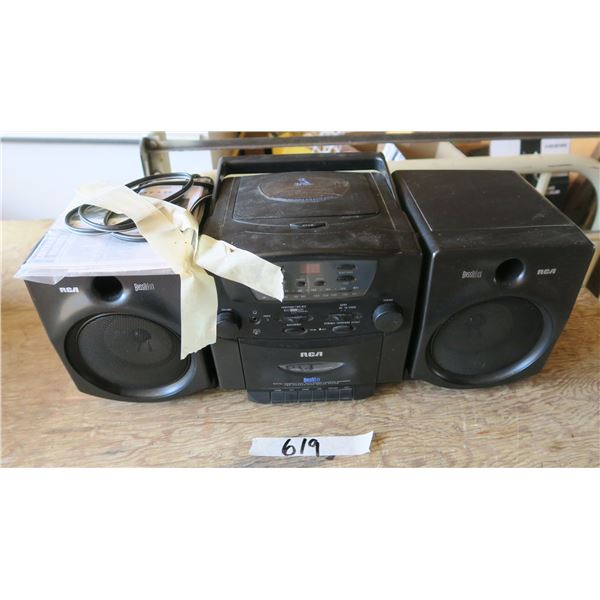 RCA Bass Reflex Cassette/CD/Radio Player