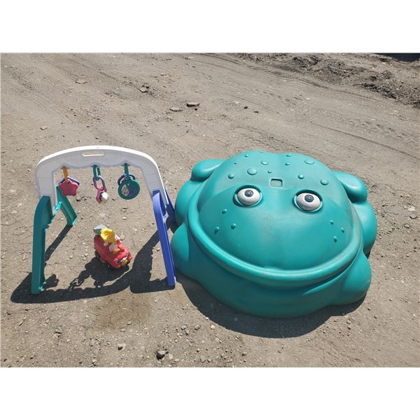 infant mobile & toddler frog sand box