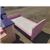 Image 2 : child's pink bed w/ slats, mattress & princess tower