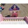 Image 4 : child's pink bed w/ slats, mattress & princess tower