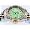 Image 7 : Rolex Ladies 2 Tone Green VS Diamond Oyster Perpetual Datejust Wristwatch