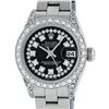 Image 2 : Rolex Ladies Quickset SS 26MM Black Diamond Lugs Oyster Quickset Datejust Wristw