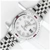 Image 2 : Rolex Ladies Stainless Steel White Diamond & Ruby Datejust Wristwatch With Box