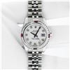 Image 3 : Rolex Ladies Stainless Steel White Diamond & Ruby Datejust Wristwatch With Box