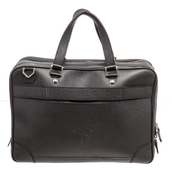 Louis Vuitton Gray Taiga Leather Briefcase