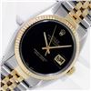 Image 1 : Rolex Datejust Mens 36 Black Onyx 18K/SS Oyster Perpetual Serviced Polished