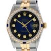 Image 1 : Rolex Mens 2 Tone Blue Vignette Diamond & Sapphire 36MM Oyster Perpetual Datejus