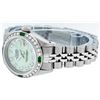 Image 9 : Rolex Ladies Stainless Steel Green MOP Diamond Datejust Wristwatch