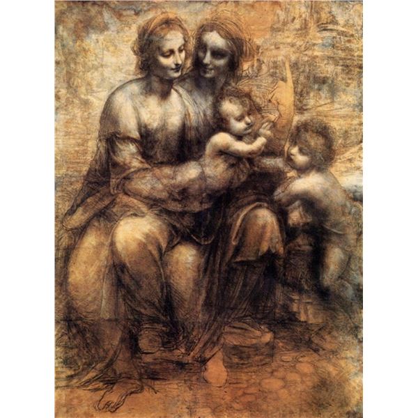 Leonardo da Vinci - Mary, Christ, St. Anne and the Infant St. John