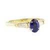 Image 1 : 1.30 ctw Sapphire and Diamond Ring - 14KT Yellow Gold