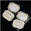 Image 2 : Antique Art Deco 14kt White Gold Etched Dual Panel Cuff Links