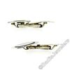 Image 4 : Antique Art Deco 14kt White Gold Etched Dual Panel Cuff Links