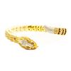 Image 1 : 18KT Yellow Gold David Webb Snake Flexable Bangle Bracelet