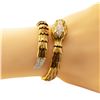 Image 3 : 18KT Yellow Gold David Webb Snake Flexable Bangle Bracelet