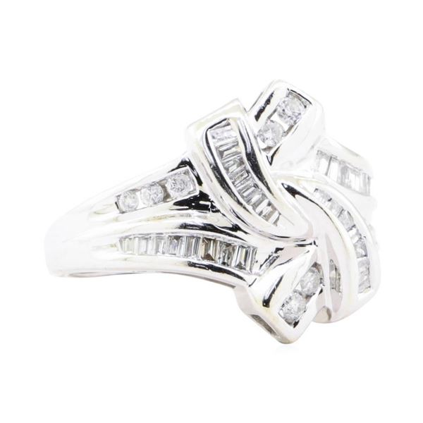 0.65 ctw Diamond Fluid Motion Split Shank Channel Set Ring - 10KT White Gold