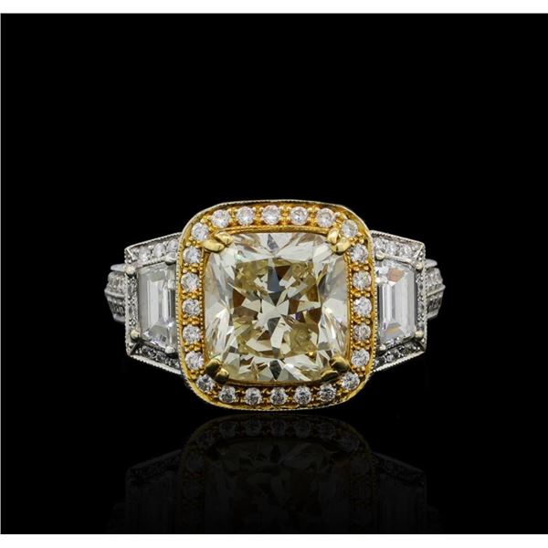 6.06 ctw Diamond Ring - 18KT White and Yellow Gold