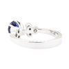 Image 3 : 1.44 ctw Sapphire and Diamond Ring - 18KT White Gold