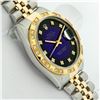 Image 4 : Rolex Mens 2 Tone Blue Vignette Diamond Datejust Oyster Perpetual Datejust With