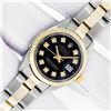 Image 2 : Rolex Ladies 26 Black Diamond Oyster Perpetual Datejust Polished Serviced